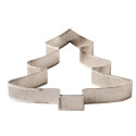 Sagoma microforata Albero di Natale Decora fascia in acciaio inox 24x24xh3,5 cm