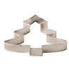 Sagoma microforata Albero di Natale Decora fascia in acciaio inox 24x24xh3,5 cm