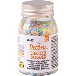 Bastoncini di zucchero Colori Perlati 100 g Decora