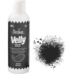 Decorvelly Spray Nero da 100 ml Decora colorante alimentare spray effetto vellutato