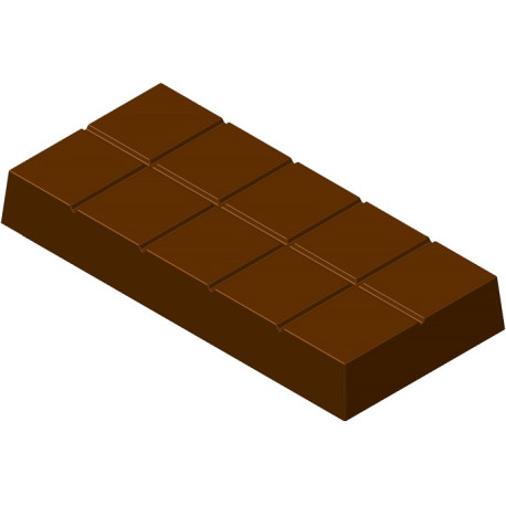 Dubai stampo tavoletta di cioccolato 15x7xh2 cm in policarbonato Dubai stampo tavoletta di cioccolato 15x7xh2 cm in policarbonato