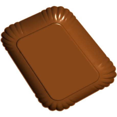 Stampo policarbonato vassoio di cioccolato 15,8x11,6xh1,7 cm 50 g spessore 2 mm Stampo policarbonato vassoio di cioccolato 15,8x11,6xh1,7 cm 50 g spessore 2 mm