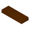 Stampo torrone di cioccolato da 180 / 220 g rettangolare rigato 164x58xh20 mm in policarbonato