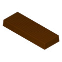 Stampo torrone di cioccolato da 180 / 220 g rettangolare rigato 164x58xh20 mm in policarbonato