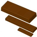 Da 16 a 26 cm Stampo torroncino/barretta di cioccolato rigato in policarbonato