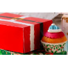 Scatola regalo rettangolare portadolci Happy Babbo Natale Decora: box auto-montante in cartoncino 18x13,5xh7,5 cm Scatola regalo rettangolare portadolci Happy Babbo Natale Decora: box auto-montante in cartoncino 18x13,5xh7,5 cm