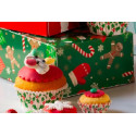 Scatola regalo rettangolare portadolci Happy Gingerbread Decora: box auto-montante in cartoncino 18x13,5xh7,5 cm