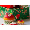 Scatola regalo rettangolare portadolci Happy Gingerbread Decora: box auto-montante in cartoncino 18x13,5xh7,5 cm