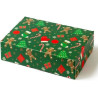 Scatola regalo rettangolare portadolci Happy Gingerbread Decora: box auto-montante in cartoncino 18x13,5xh7,5 cm Scatola regalo rettangolare portadolci Happy Gingerbread Decora: box auto-montante in cartoncino 18x13,5xh7,5 cm