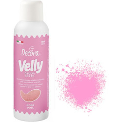 Decorvelly Spray Rosa da 100 ml Decora colorante alimentare spray effetto vellutato