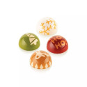 Choco stamp B Silikomart set 4 stampi silicone timbri per sfere cioccolato ø31 mm decorate Natalizie