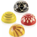 Choco stamp A Silikomart set 4 stampi silicone timbri per sfere cioccolato ø31 mm decorate