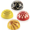 Choco stamp A Silikomart set 4 stampi silicone timbri per sfere cioccolato ø31 mm decorate Choco stamp A Silikomart set 4 stampi silicone timbri per sfere cioccolato ø31 mm decorate
