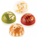 Kit Choco Stamp B Natalizio Silikomart – 4 Timbri in Silicone per Decorare Praline/Cioccolatini Ø3,1cm