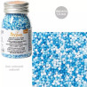 Perline di Zucchero Mix Bianco, Celeste e Blu 1.5 mm Decora 100g | Decorazioni per Battesimo, Nascita e Torte