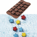Stampo Silicone Silikomart Choco Winter Star (SCG45) | 15 Cavità Stelle Natalizie e Invernali per Cioccolatini