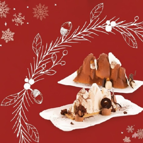 TRE CIME 120 Silikomart | Stampo Silicone 6 Monoporzioni 3D Montagne 12x4,5xh6,5 cm TRE CIME 120 Silikomart | Stampo Silicone 6 Monoporzioni 3D Montagne 12x4,5xh6,5 cm