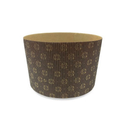 Set 5 Stampi Panettone Alto Rigido 1,5 Kg | Carta Forno Ondulata ø20,5 cm Professionale