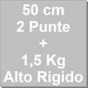 Kit Spillone Inox 50 cm (2 Punte Decora) + 5 Stampi Panettone Alto Rigido 1,5 Kg
