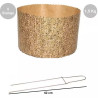 Kit Spillone Acciaio Inox 2 Punte 62 cm Decora + 5 Stampi Panettone Alto 1,5 Kg
