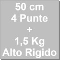Kit Spillone Inox 50 cm (4 Punte Decora) + 5 Stampi Panettone Alto Rigido 1,5 Kg