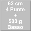 Kit Panettone Basso 500g: 5 Stampi in Carta Professionale + Spillone Raffreddamento DECORA Inox 4 punte 62 cm