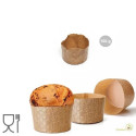 Set 10 Stampi Panettoncini Monoporzione 100g Alto - Pirottini Canasta in Carta Forno Professionale