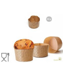 Set 10 Stampi Panettoncini Monoporzione 80g Alto - Pirottini Canasta in Carta Forno Professionale