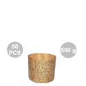 Stampi Panettone Alto in Carta Professionale 500g (50 Pezzi) - Set Pirottini Canasta Uso Alimentare