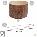 Kit Spillone 2 Punte 62 cm e 5 Stampi Panettone Alto Rigido 1,5 Kg