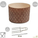Kit Spillone Acciaio Inox 4 Punte 22 cm Decora + 5 Stampi Panettone Alto Rigido 1,5 Kg