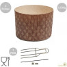 Kit Spillone Acciaio Inox 4 Punte 22 cm Decora + 5 Stampi Panettone Alto Rigido 1,5 Kg