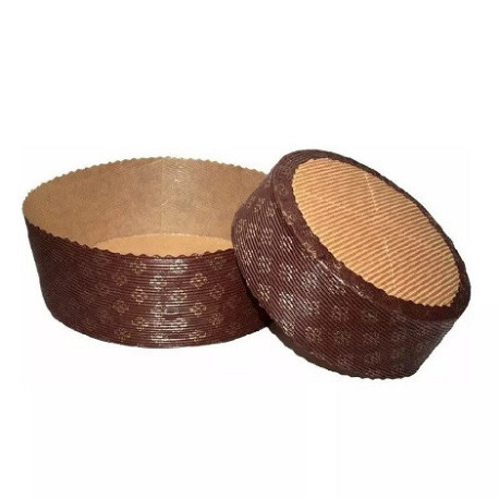 Set 2 stampi Panettone Basso Rigido 1500 g | Carta Forno Ondulata Professionale