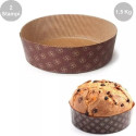 Set 2 stampi Panettone Basso Rigido 1500 g | Carta Forno Ondulata Professionale