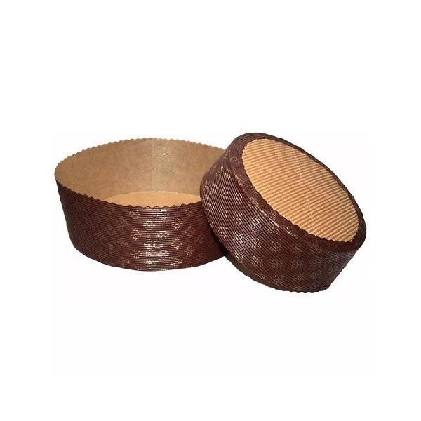 Set 2 stampi Panettone Basso Rigido 2000 g | Carta Forno Ondulata Professionale