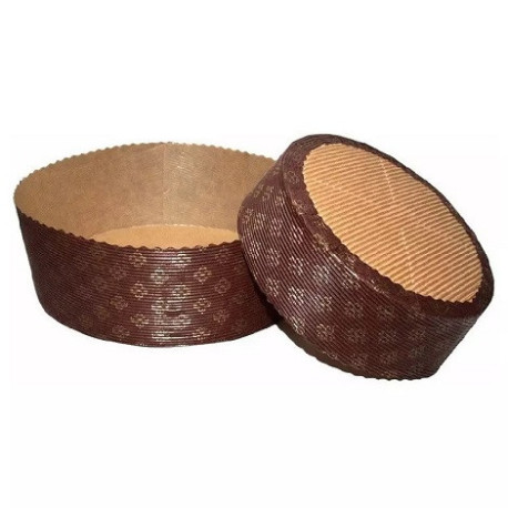 Set 2 stampi Panettone Basso Rigido 2000 g | Carta Forno Ondulata Professionale