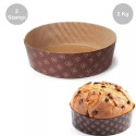 Set 2 stampi Panettone Basso Rigido 2000 g | Carta Forno Ondulata Professionale