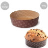 Set 5 stampi Panettone Basso Rigido 1Kg | Carta Forno Ondulata Professionale