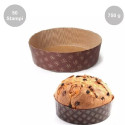 Stampi Panettone Basso in Carta Professionale 750g (50 Pezzi) - Set Pirottini Canasta Uso Alimentare