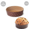Stampi Panettone Basso in Carta Professionale 1Kg (50 Pezzi) - Set Pirottini Canasta Uso Alimentare