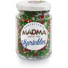 Sprinkles Mix Decorazioni Natalizie "Merry Christmas" 90g |MADMA | Alberelli, Stelle, Palline Zucchero per Dolci e Torte