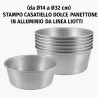 Stampo Panettone Basso e Casatiello Dolce in Alluminio Puro LINEA LIOTTI | Tortiera Cilindrica Varie Misure ø14 a ø32 cm