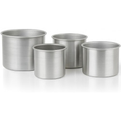 Linea Liotti Forma per Pan Brioche o Pan Canasta in Alluminio (Ø14/22cm) – Tortiera con Bordi Dritti Professionale