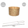 Kit Spillone 50 cm acciaio con 5 Stampi Panettone Alto in cellulosa 500 g