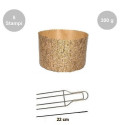Kit Panettone Alto 300g: 5 Stampi in Carta Professionale + Spillone Raffreddamento DECORA Inox 4 punte 22 cm