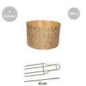 Kit Panettone Alto 500g: 5 Stampi in Carta Professionale + Spillone Raffreddamento DECORA Inox 4 punte 22 cm