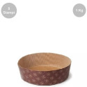 Set 5 Stampi Panettone Basso in carta forno da 1 Kg
