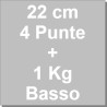 Kit Panettone Basso 1Kg: 5 Stampi in Carta Professionale + Spillone Raffreddamento DECORA Inox 4 punte 22 cm
