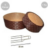 Kit Panettone Basso 1Kg: 5 Stampi in Carta Professionale + Spillone Raffreddamento DECORA Inox 4 punte 22 cm