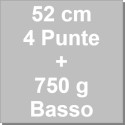 Kit Panettone Basso 750g: 5 Stampi in Carta Professionale + Spillone Raffreddamento DECORA Inox 4 punte 52 cm